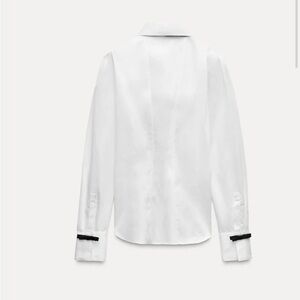 Nwt- zara- velvet bow top-L